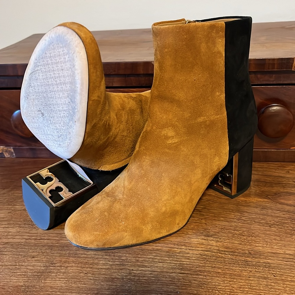 Tory Burch, black/tan booty 7.5